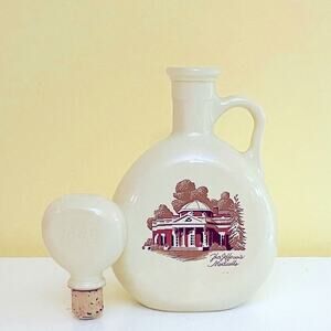 Vtg 1968 Old Fitzgerald Flagship Decanter Thomas Jefferson's Monticello 1849